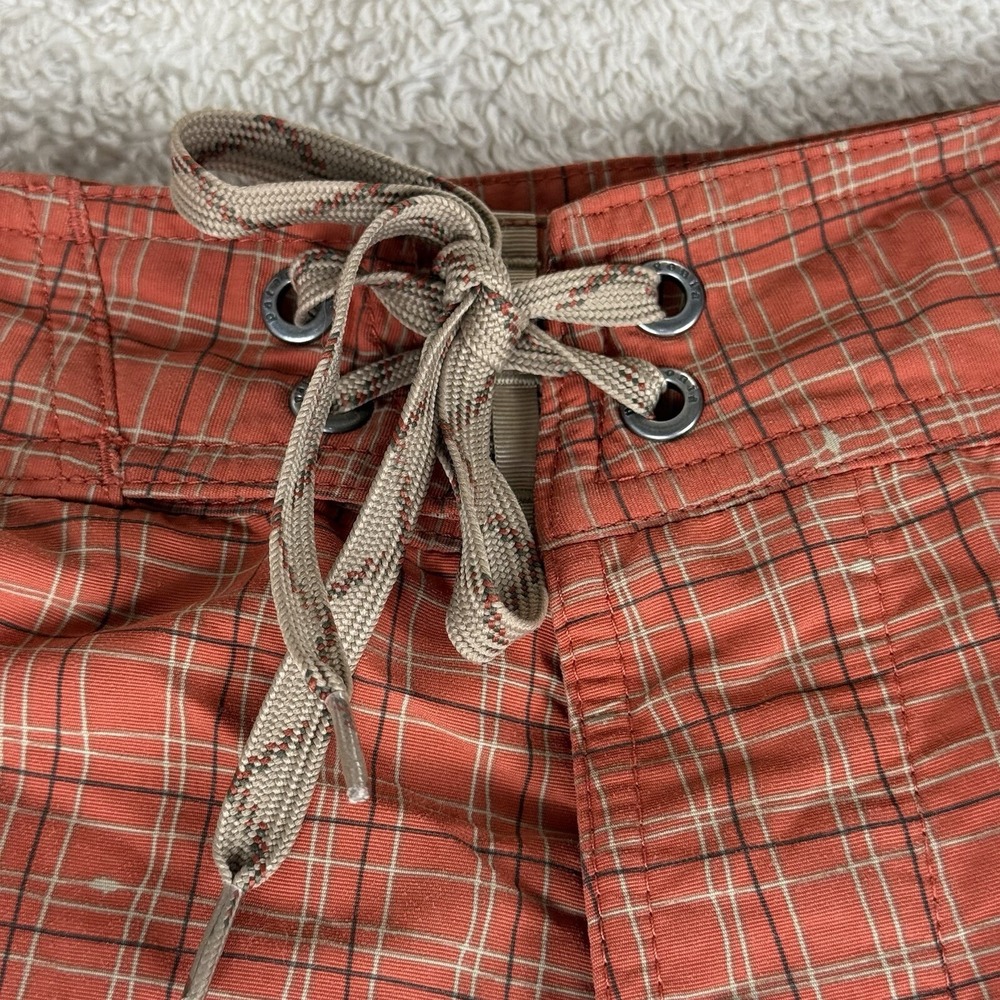 Patagonia Marlwalker‎ Boardshorts 10" Ins 82120 Orange Plaid Mens Size 36 - Picture 6 of 14